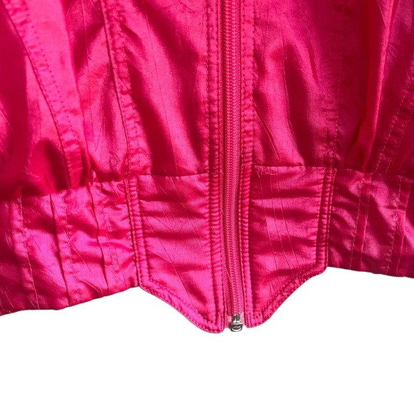 Vintage 90s Adidas Hot Pink Metallic Tracksuit Set Windbreaker Size Large - Picture 4 of 15